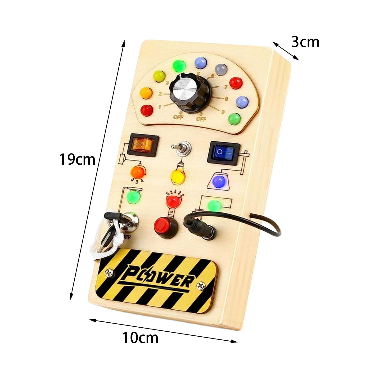 몬테소리 방식의 나무 소재 활동 보드로, 버튼과 조명  - Montessori Wooden Busy Board Toddler 리뷰 및 가격